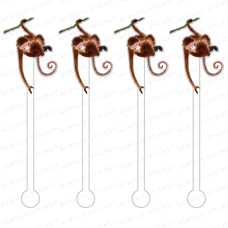 MONKEYING AROUND ACRYLIC STIR STICKS