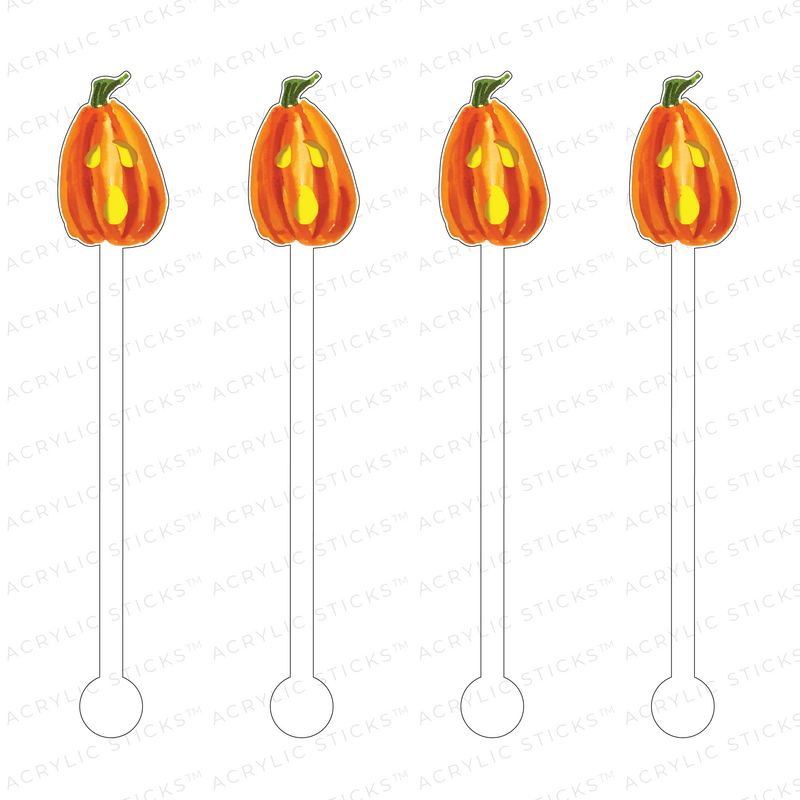 O JACK O' LANTERN ACRYLIC STIR STICKS