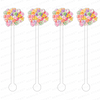 CONVERSATION HEART CANDY ACRYLIC STIR STICKS