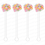 CONVERSATION HEART CANDY ACRYLIC STIR STICKS