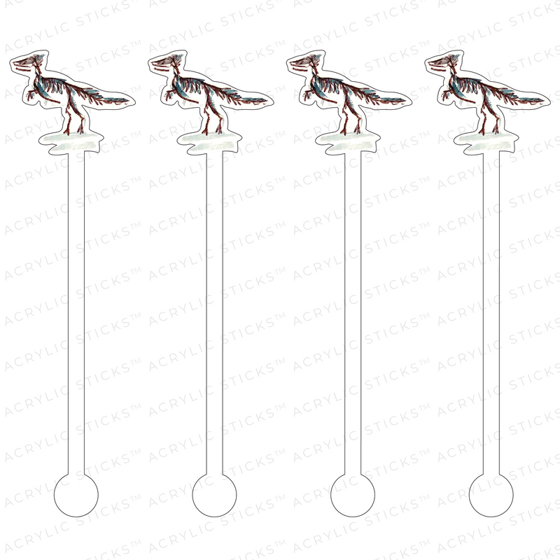 T REX FOSSIL ACRYLIC STIR STICKS