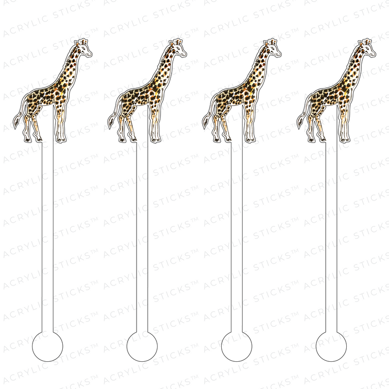 BABY GIRAFFE ACRYLIC STIR STICKS