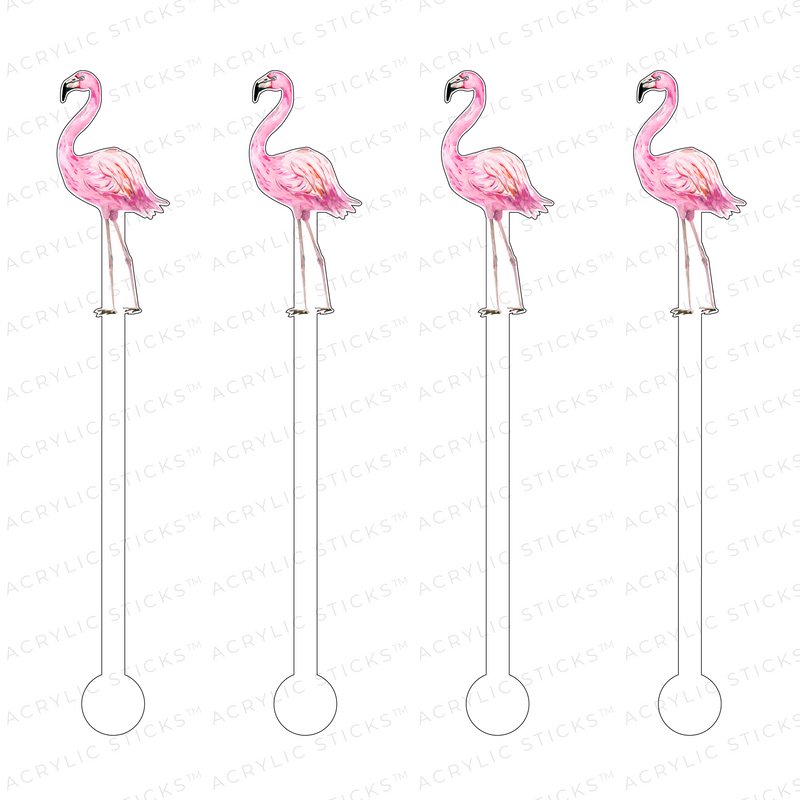 EN VOGUE FLAMINGO ACRYLIC STIR STICKS
