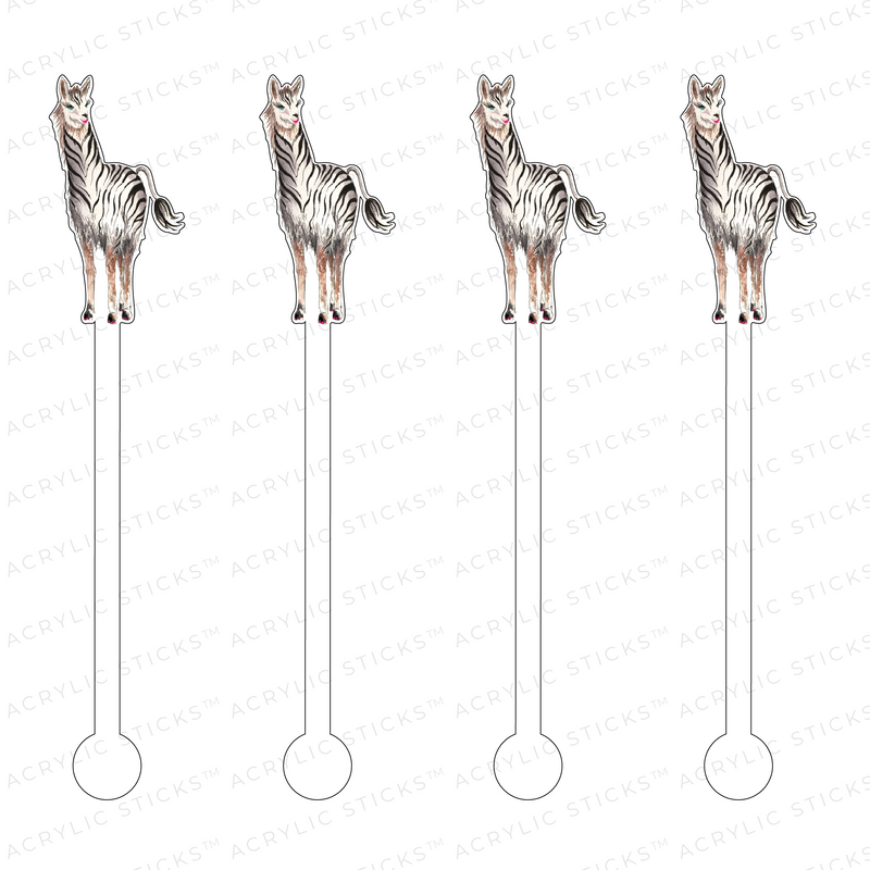 ZEBRALLAMA ACRYLIC STIR STICKS