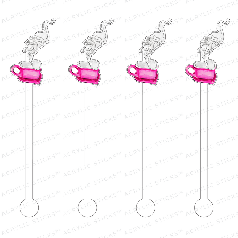 CUPID CAPPUCCINO ACRYLIC STIR STICKS