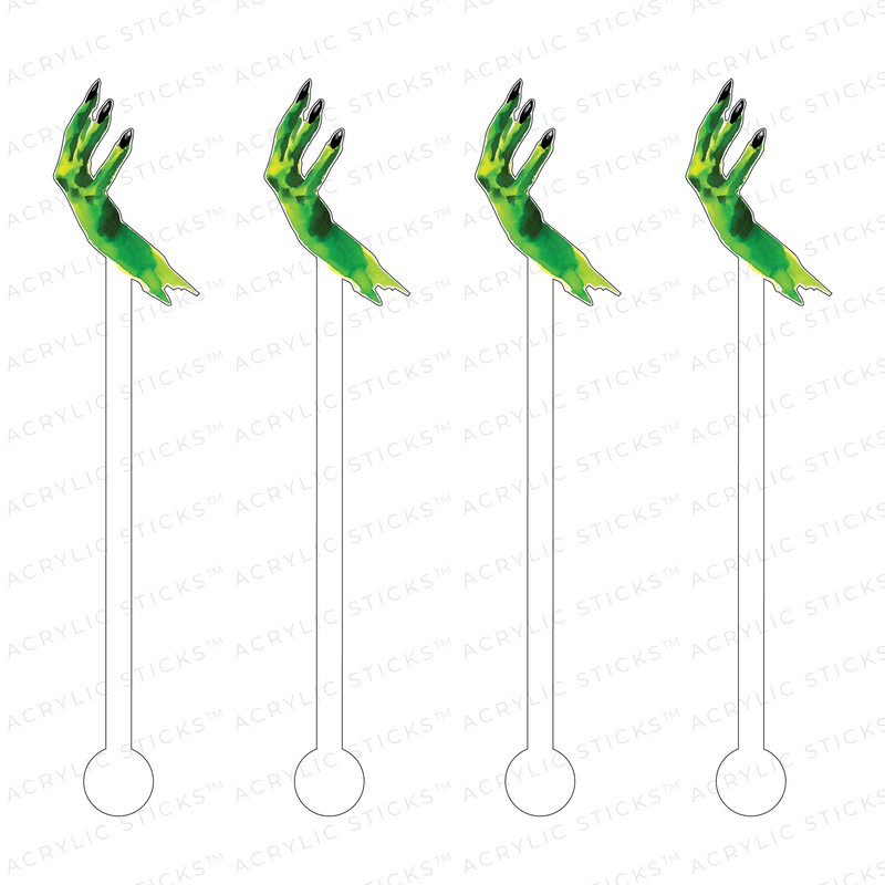 WITCH HAND ACRYLIC STIR STICKS