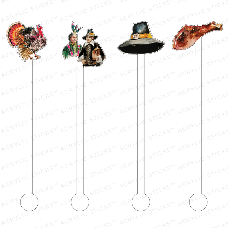 THANKSGIVING ACRYLIC STIR STICKS COMBO