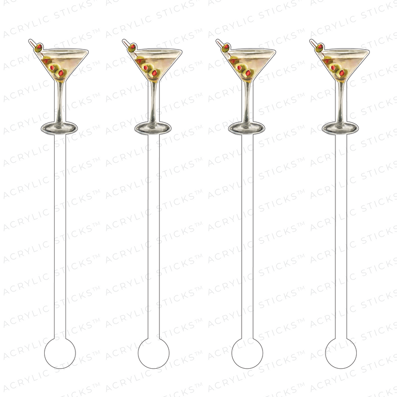 DIRTY MARTINI ACRYLIC STIR STICKS