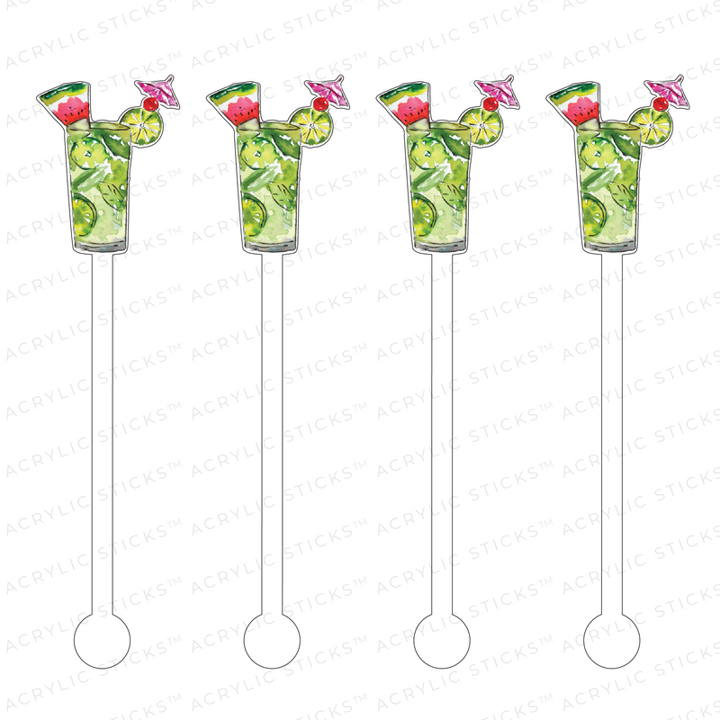 WATERMELON LIME COCKTAIL ACRYLIC STIR STICKS