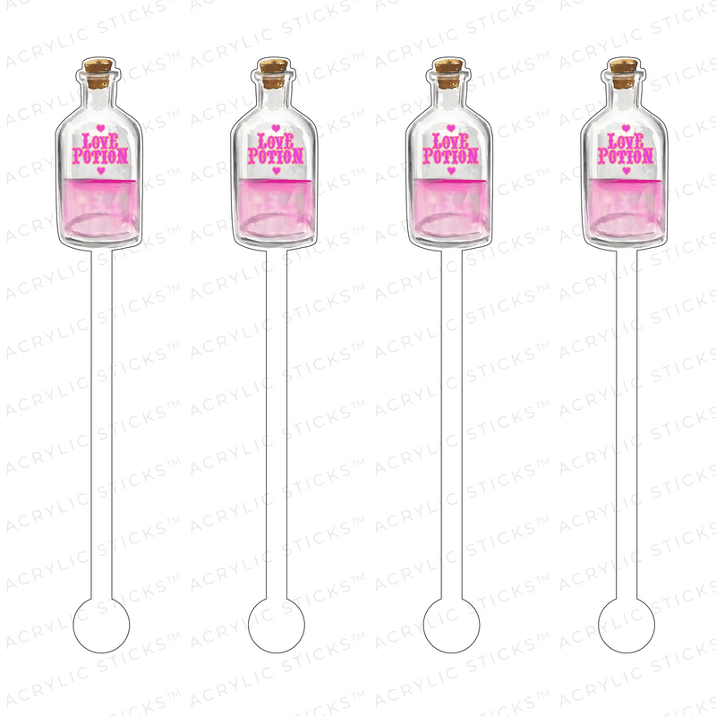 LOVE POTION ACRYLIC STIR STICKS