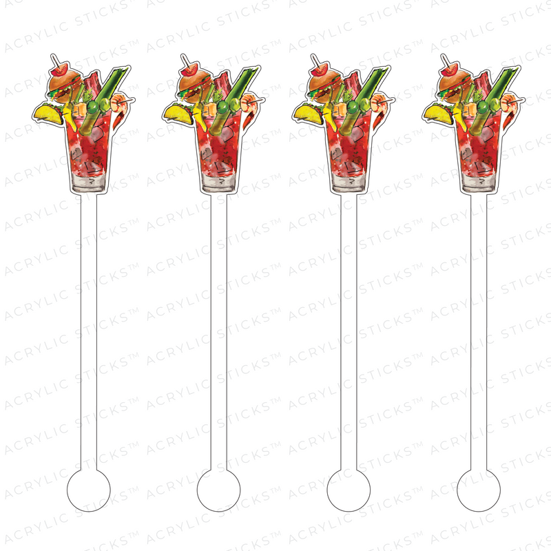 BLOODY MARY ACRYLIC STIR STICKS