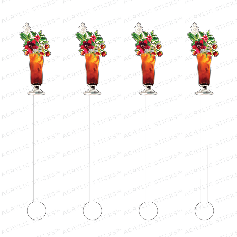 ORCHID CRABAPPLE COCKTAIL ACRYLIC STIR STICKS