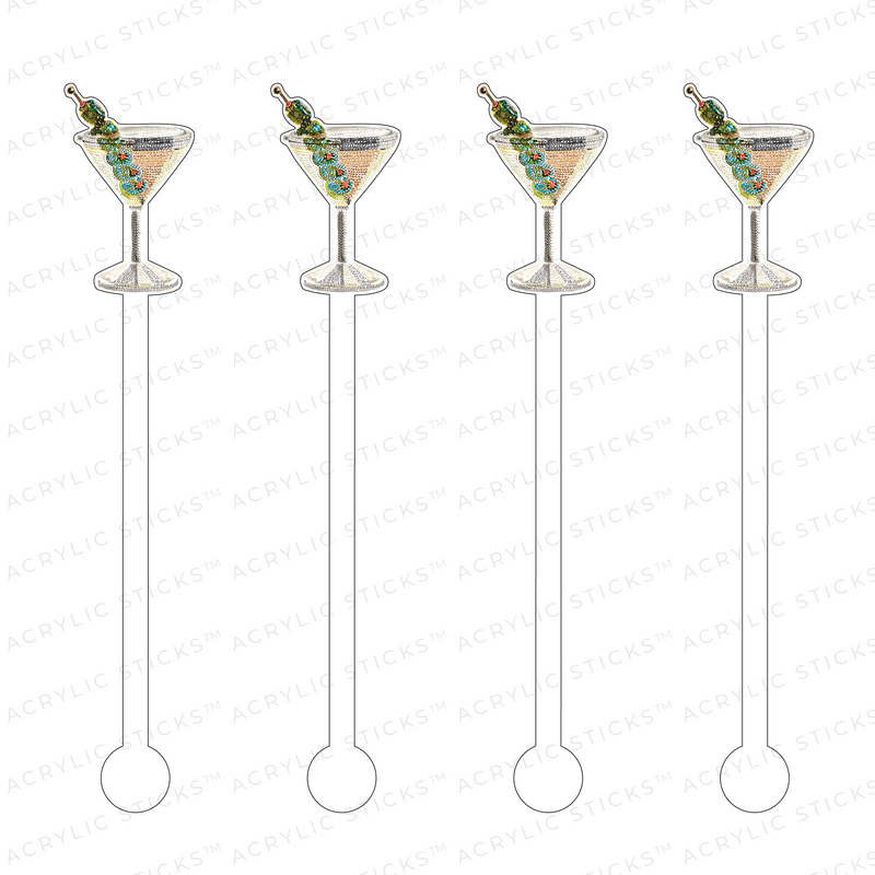 DIRTY MARTINI SIGNATURE SERIES ACRYLIC STIR STICKS
