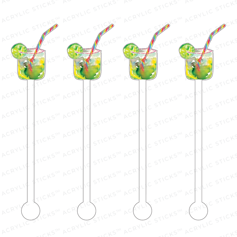 LIME QUENCHER COCKTAIL ACRYLIC STIR STICKS