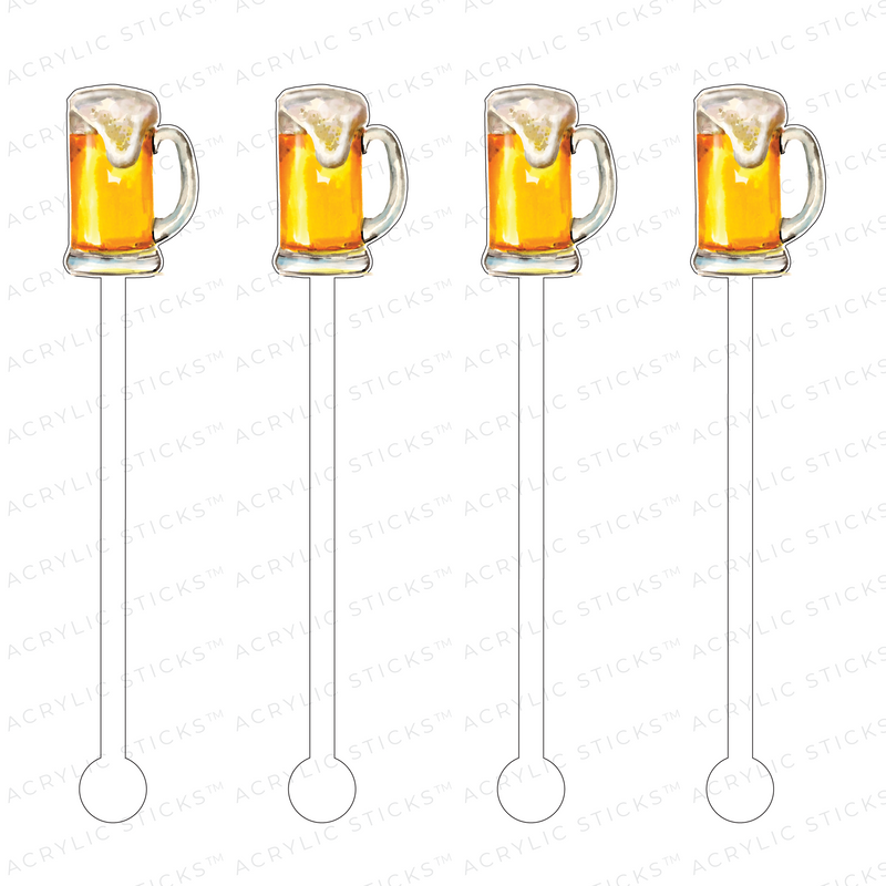 MUG OF BEER ACRYLIC STIR STICKS