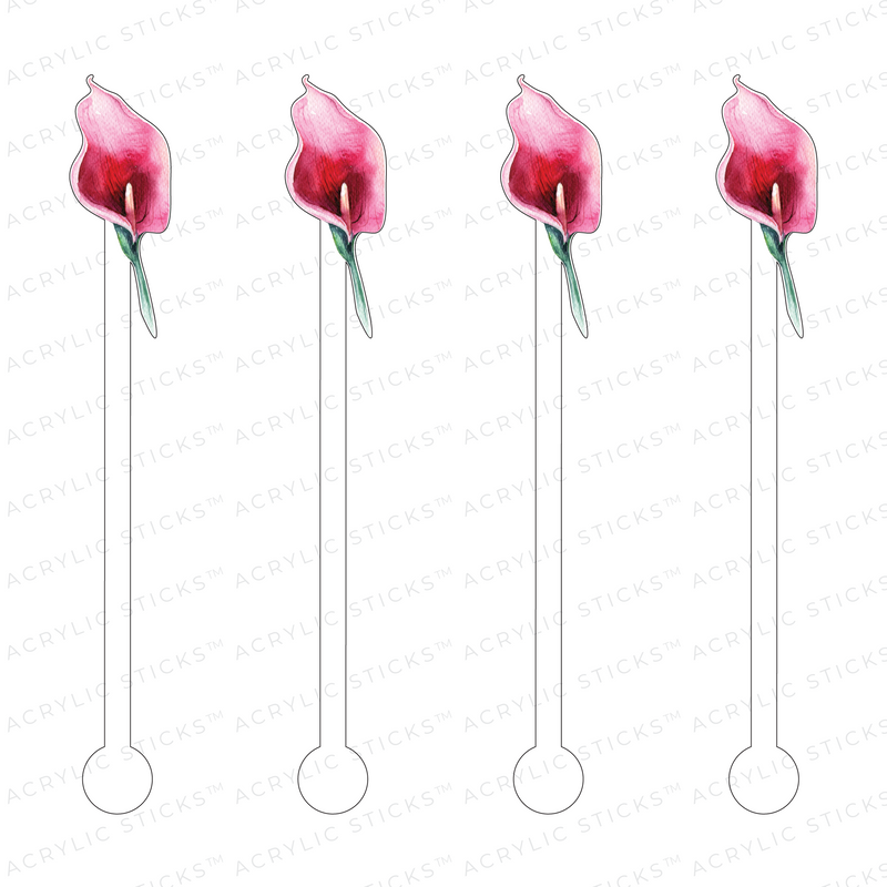 CALLA LILY ACRYLIC STIR STICKS