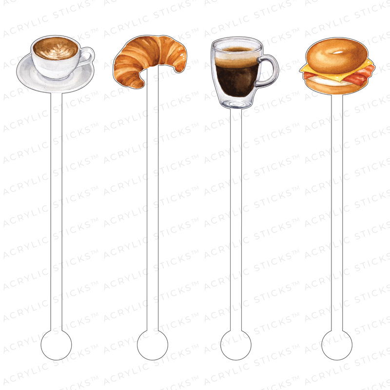 CAFFEINE & CARBS ACRYLIC STIR STICKS COMBO