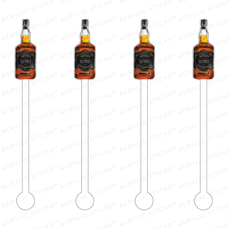 BOURBON WHISKEY ACRYLIC STIR STICKS