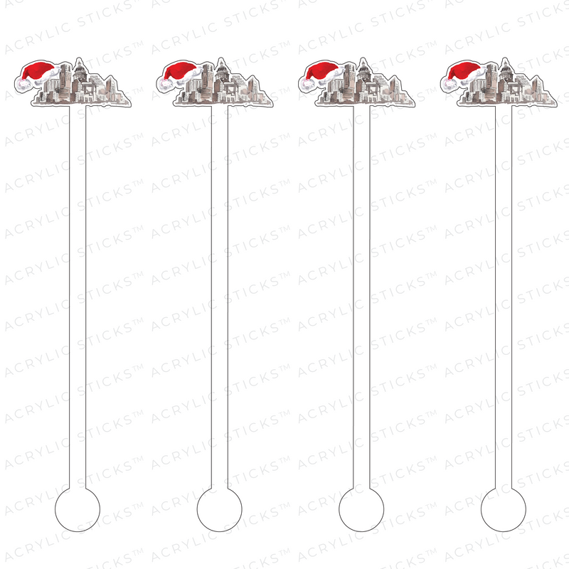 AUSTIN CHRISTMAS ACRYLIC STIR STICKS