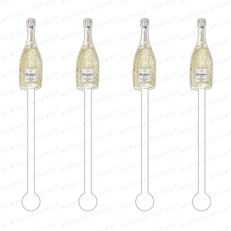 CHAMPAGNE PROSECCO ACRYLIC STIR STICKS