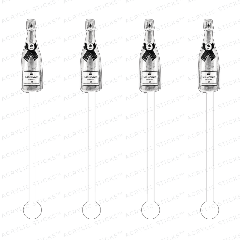 CHAMPAGNE IMPERIAL ACRYLIC STIR STICKS
