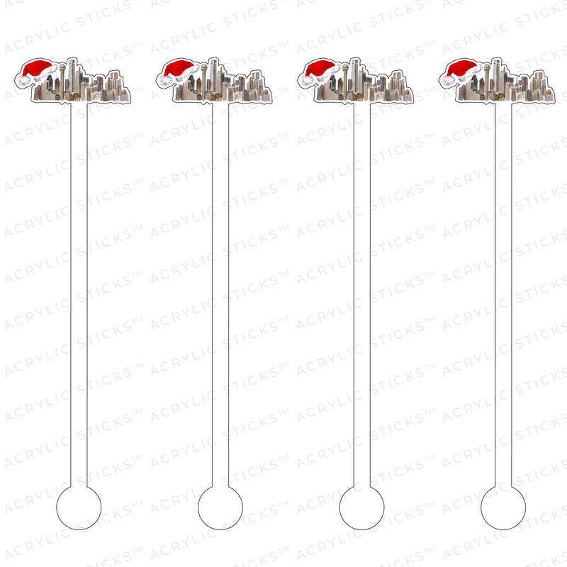 DALLAS CHRISTMAS ACRYLIC STIR STICKS