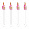 FUCHSIA CHAMPAGNE ACRYLIC STIR STICKS
