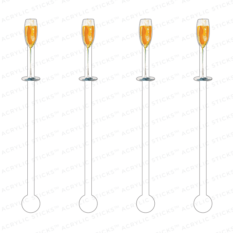 GLASS OF BUBBLES ACRYLIC STIR STICKS