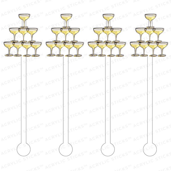 CHAMPAGNE TOWER ACRYLIC STIR STICKS – ACRYLIC STICKS TM