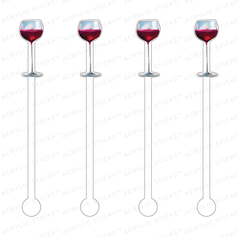 RED WINE ACRYLIC STIR STICKS