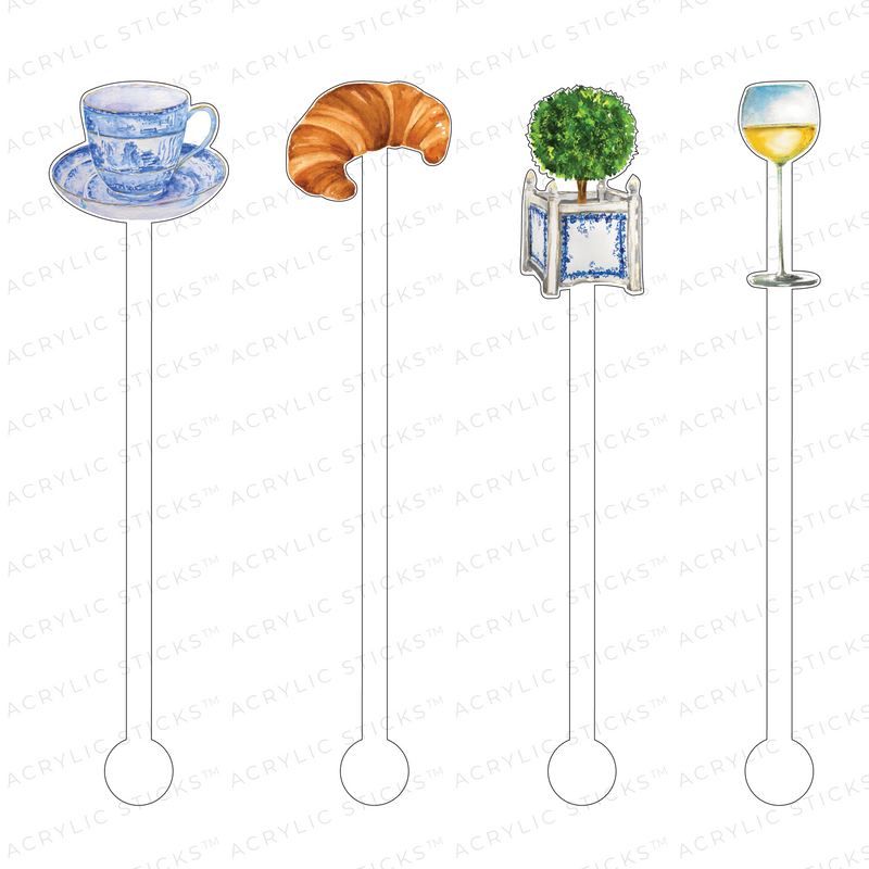 FRENCH INDULGENCE ACRYLIC STIR STICKS COMBO