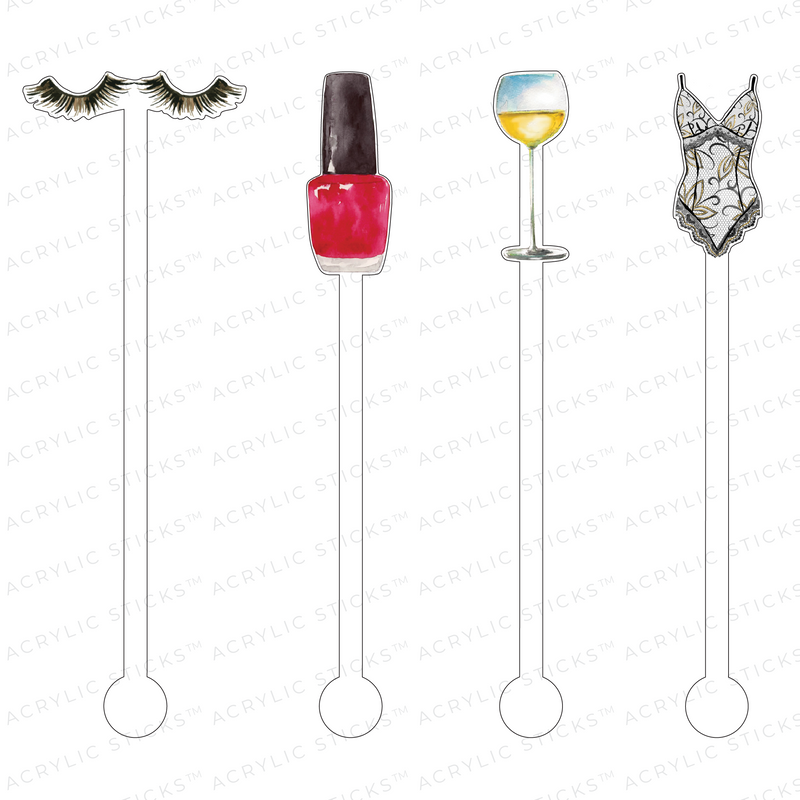 GIRLS NIGHT ACRYLIC STIR STICKS COMBO