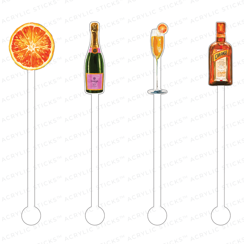 MORNING MIMOSAS ACRYLIC STIR STICKS COMBO