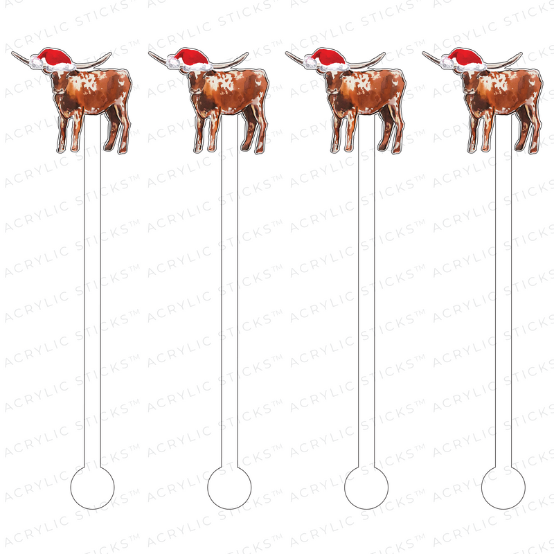 LONGHORN SANTA ACRYLIC STIR STICKS