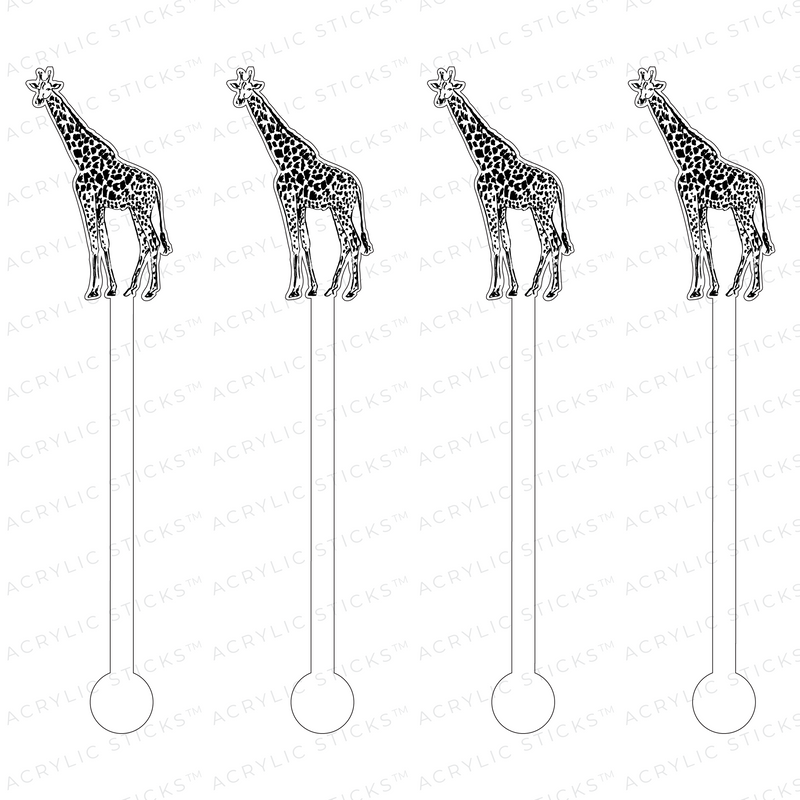NORTHERN GIRAFFE ACRYLIC STIR STICKS