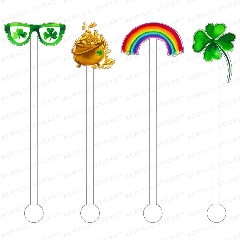 FEELING LUCKY ACRYLIC STIR STICKS COMBO