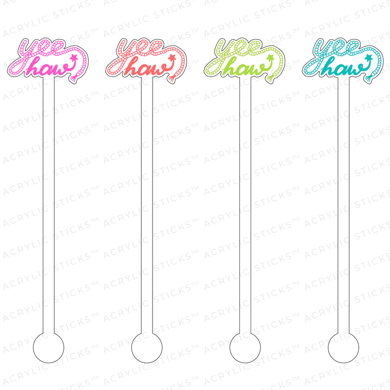 YEE HAW ACRYLIC STIR STICKS COMBO