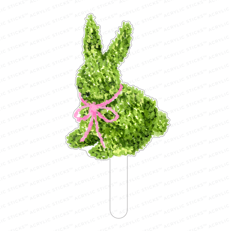 BOXWOOD BUNNY ACRYLIC CAKE TOPPER