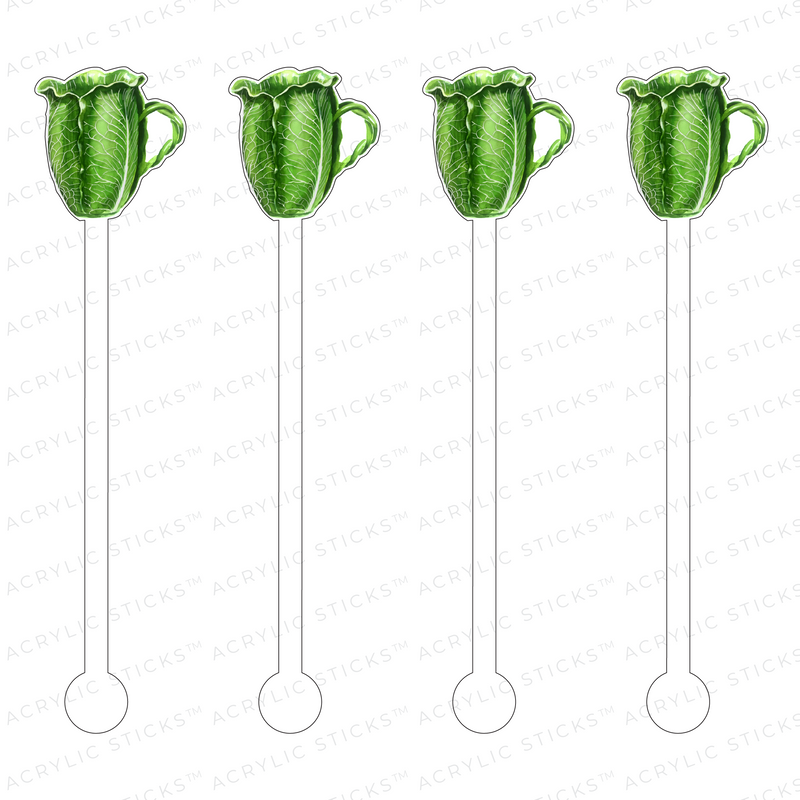 CABBAGE LEAF PITCHER ACRYLIC STIR STICKS