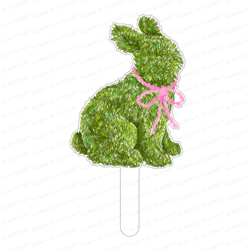 BOXWOOD BUNNY NO. 2 ACRYLIC CAKE TOPPER