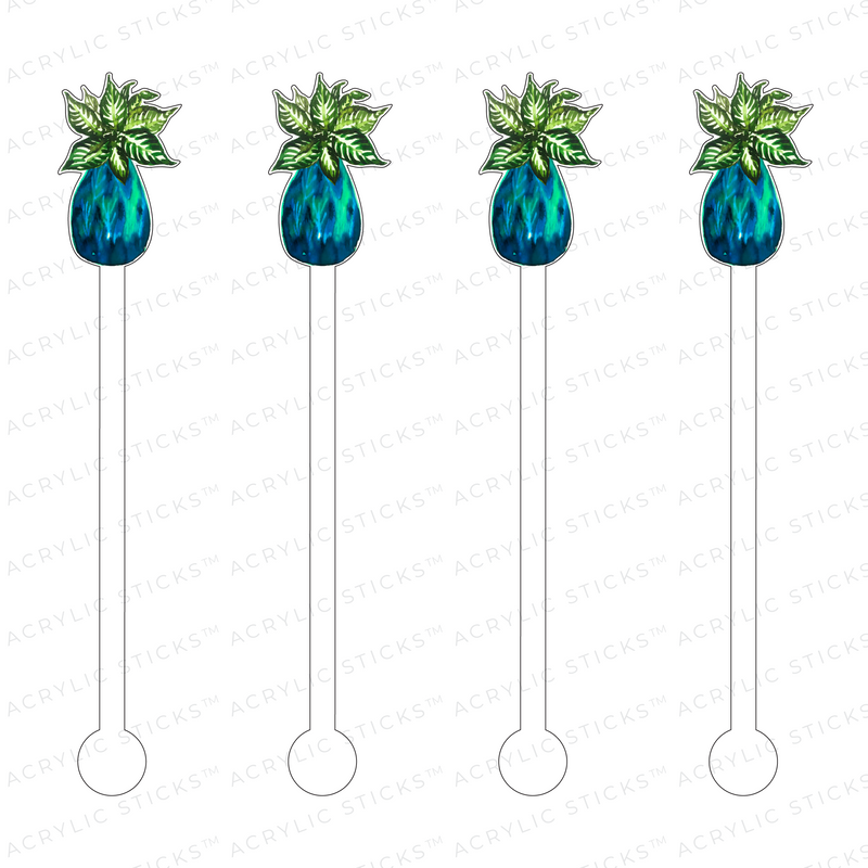 CHINESE EVERGREEN HOUSEPLANT ACRYLIC STIR STICKS
