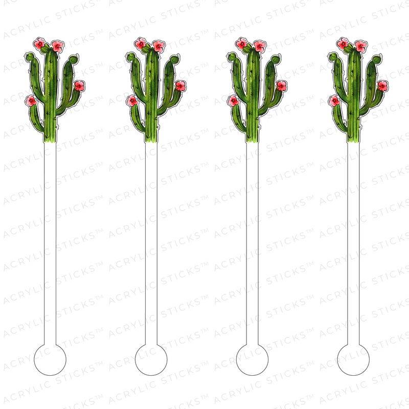 SAGUARO CACTUS ACRYLIC STIR STICKS