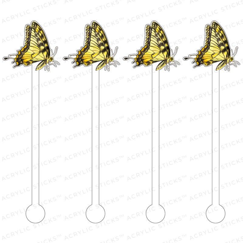 SOUTH CAROLINA SWALLOWTAIL BUTTERFLY ACRYLIC STIR STICKS