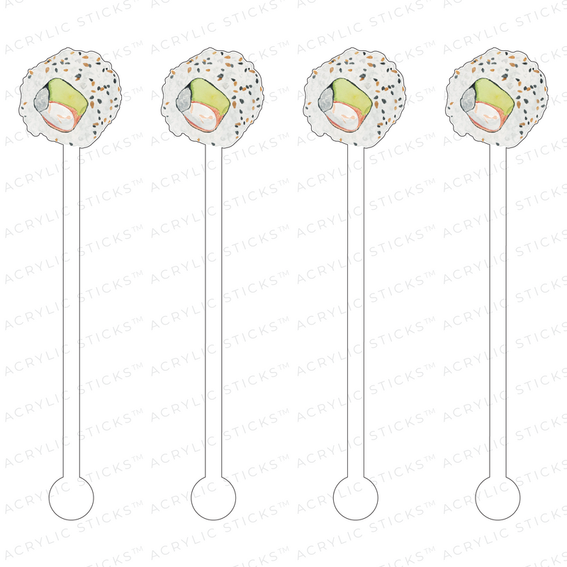 CALIFORNIA ROLL ACRYLIC STIR STICKS