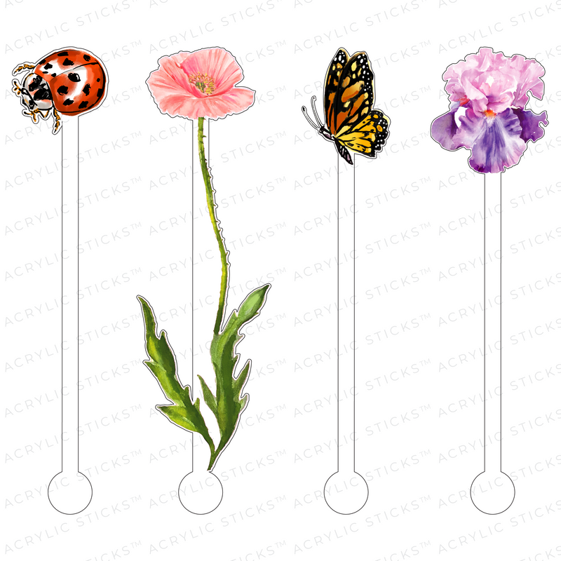 SPRING IS IN THE AIR ACRYLIC STIR STICKS COMBO