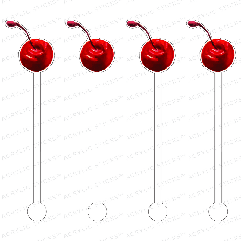 CHERRY ACRYLIC STIR STICKS