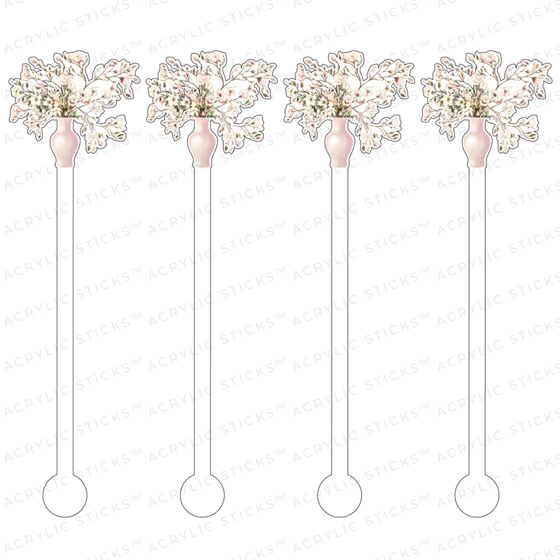 SWEET MAGNOLIA ARRANGEMENT ACRYLIC STIR STICKS