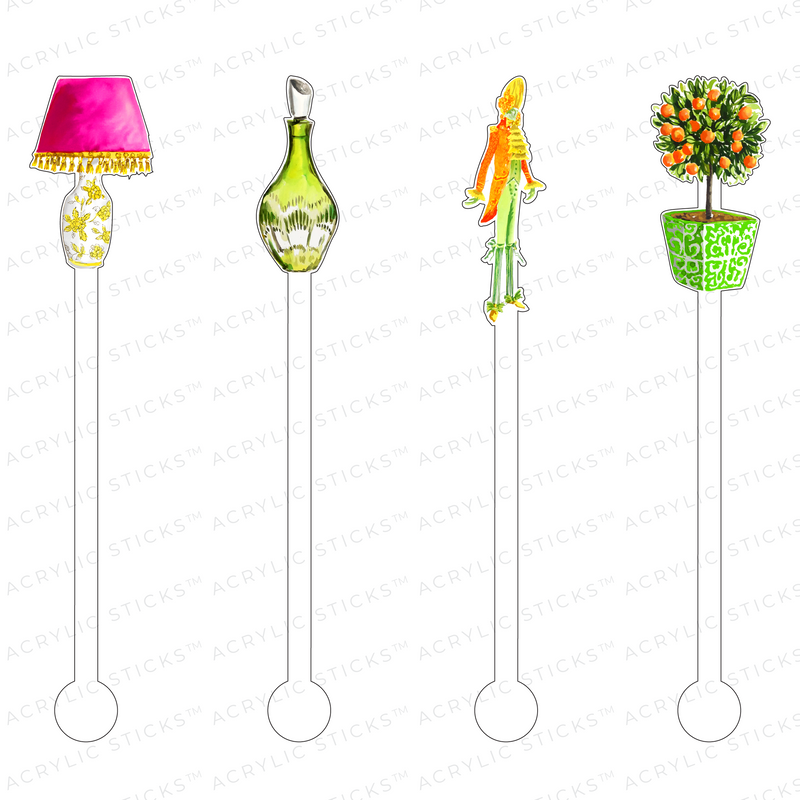 CITRUS COUTURE HOME ACRYLIC STIR STICKS COMBO