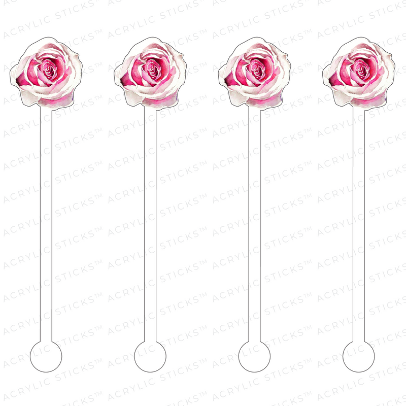 BALLERINA ROSE ACRLIC STIR STICKS