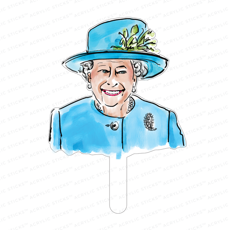 THE QUEEN ACRYLIC CAKE TOPPER